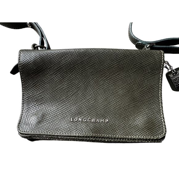 Longchamp Compact Pebbled Leather Crossbody Bag - Picture 3 of 16